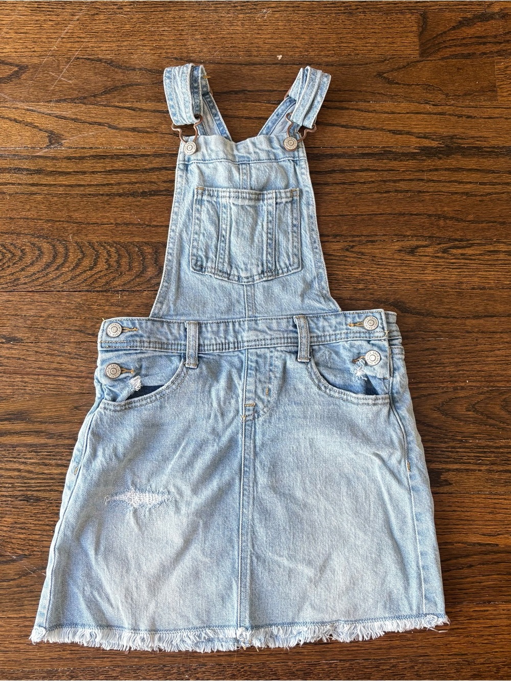 Cat & Jack Girls Denim Overall Skirt Dress Skirtall light wash sz M